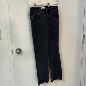 PISTOLA straight leg jeans size 25 black